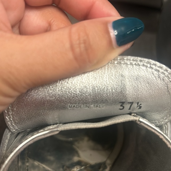 PRADA Silver Loafers size 37.5 - Picture 7 of 9